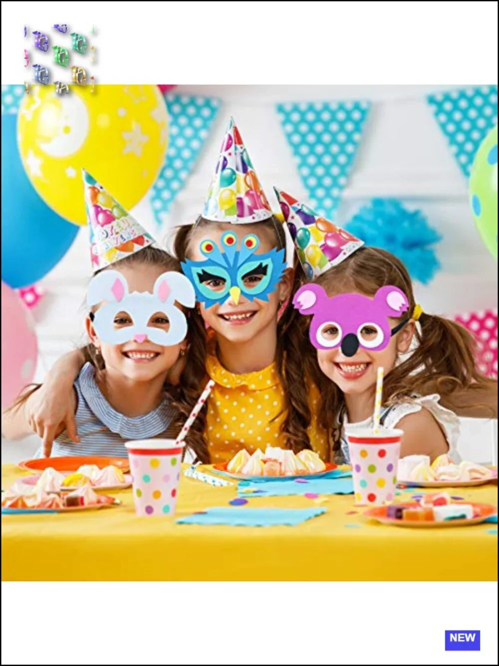 12 Felt Animal Masks for Kids Party Birthday Halloween Costume